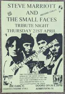Steve Marriott And The Small Faces Tribute Night★ロンドン100 Club公演フライヤー
