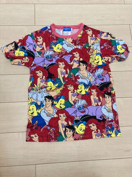 リトルマーメイド 東京ディズニーリゾート 半袖Tシャツ TDR リトルマーメイド 総柄 サイズS