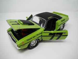 ■ ERTLアーテル『1/18 1970 DODGE CHALLENGER ライトグリーン ダッジチャレンジャー レーシングダイキャストミニカー』