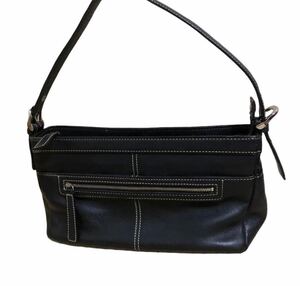 アニエスベー agnes b ワンショルダー バッグ レザー ストライプ