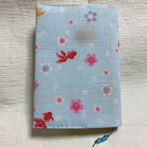  anonymity delivery free shipping hand made library book@ for book cover goldfish pattern fish Sakura floral print summer pattern light blue blue peace pattern handmade 