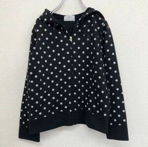  Kumikyoku KUMIKYOKU polka dot pattern Zip up Parker black Kids child clothes LL size Onward . mountain 