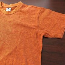 Champion　チャンピオン　半袖Tシャツ　メンズ　Mサイズ　刺繍ロゴ　古着　オレンジ　シンプル　ストリート_画像3