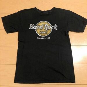 【美品】　Hard Rock CAFE ハードロックカフェ　半袖Tシャツ　メンズ　Sサイズ ブラック　定番デザイン　古着　PHILADELPHIA