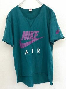 NIKE AIR　ナイキ　ビッグプリント　半袖Tシャツ　メンズ　Mサイズ　グリーン　レトロ　古着