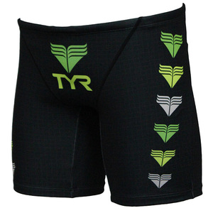 0062 * new goods unused swimsuit spats TYR records out of production student side Logo ream black light green M size 