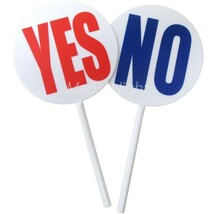 BIGプレート YES NO プラスチック イエス・ノー 各1枚入 YesNoクイズ_画像1