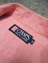 チャップス オックスフォード 半袖シャツジャケット●メンズMサイズ(実寸L程度)/ピンク/フルジップ/CHAPS/ラルフローレン_画像5