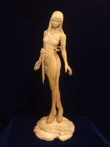  exhibitior work [ water month ] original tree sculpture art toruso.. art art woman hand made pine hand carving sculpture 