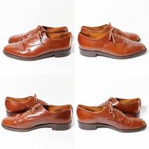 80s 美品/希少品” SANDERS サンダース SKIPPER Shoes別注 プレーントゥ シューズ UK10程度 28.5cm相当 ライトブラウン FRANKLIN S&S_画像5