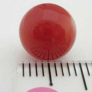 【TOP】血赤珊瑚 サンゴ 9.3mm 片穴ルース リング ペンダントトップ 指輪 ブローチ 根付 d706.