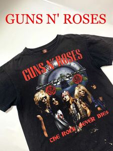 Rock Yeah GUNS N' ROSES ガンズアンドローゼス ビンテージ 古着 Tシャツ バンドT ロックTシャツ Lサイズ VINTAGE ガンズ フォト