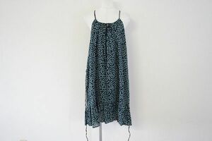 【即決】ISABEL MARANT ETOILE イザベルマランエトワール レディース ワンピース キャミワンピ コットン 黒ベース/緑柄 サイズ0【591690】