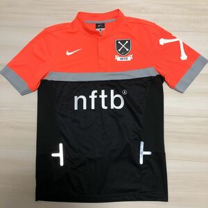 NIKE NFTB 半袖 シャツ 練習着 蛍光オレンジ Sサイズ