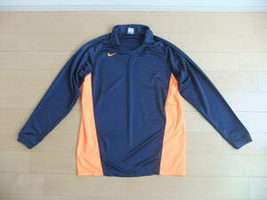 NIKE ナイキジャパン navy orange LARGE 紺 オレンジ 100% POLYESTER