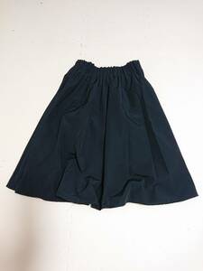 ROSE BUD Rose Bud flared skirt knees height waste to rubber type cotton . lady's black sizeF