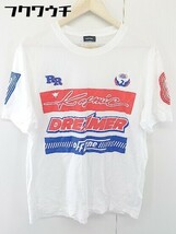 ◇ DIESEL ディーゼル プリント 半袖 Tシャツ カットソー サイズL ホワイト レッド ブルー メンズ 1107190004616_画像1