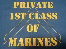 中古美品　USMC PRIVATE 1ST CLASS OF MARINES コットンTシャツ　OD Mサイズ_画像5