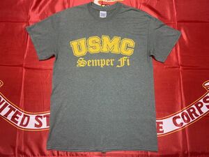 中古美品　USMC SEMPER FI コットンTシャツ　OD Mサイズ