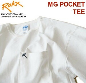 ロックス★ROKX【エムジーポケットＴシャツ】MG POCKET TEE　RXMS204063　ホワイト/Sサイズ