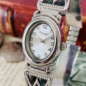 【高級時計グリュエン】Precision by Gruen クォーツ デイト 腕時計 レディース ビンテージ ブレスレット カクテル ウォッチ 訳あり