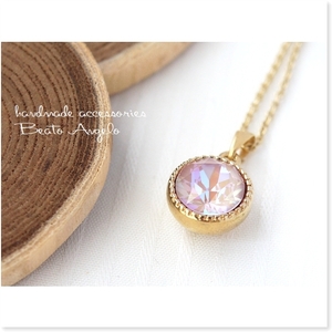 !!+angelo+ Swarovski 1088. necklace (p-137)Cda stay pink ti light G one bead simple 