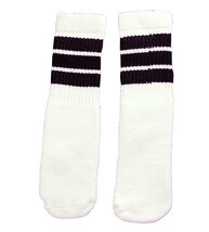 SkaterSocks (スケーターソックス) ベビー キッズ ソックス 靴下 赤ちゃん Kids White tube socks with Black stripes style 1 (10インチ)_画像1