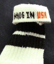 SkaterSocks (スケーターソックス) ベビー キッズ ソックス 靴下 赤ちゃん Kids White tube socks with Black stripes style 1 (10インチ)_画像3