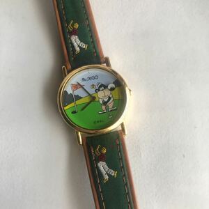 # Showa Retro неизвестен наручные часы Mr.RIGO Gorilla Golf кварц подлинная вещь b# осмотр 