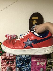 BAPESTA RED A BATHING APE SIZE 11 スニーカー