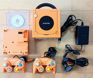 ゲームキューブ GAME CUBE オレンジ GC ゲームボーイプレイヤー スタートアップディスク付