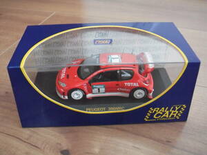 プジョー　WRC　206　ミニカー　#1　NO.1　赤　レッド　トタル　PEUGEOT　TOTAL　2003