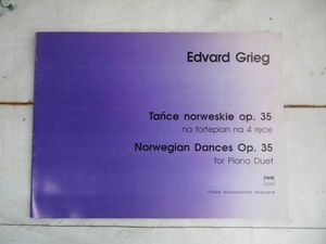  import musical score Ed Wald * Gree g[noru way dance music (Op.35)]Edvard Grieg Tance norweskie piano four‐hand‐playing score 