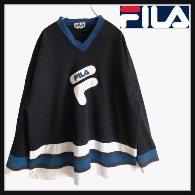 フィラ FILA 90s 長袖メッシュ ホッケージャージ シャツ グラントヒル