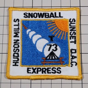 TC93 ハドソン・ミルズ ビンテージ ワッペン パッチ HUDSON MILLS SNOWBALL EXPRESS SUNSET D.A.C.