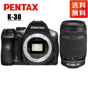 ペンタックス PENTAX K-30 55-300mm 望遠 レンズセット ブラック デジタル一眼レフ カメラ 中古