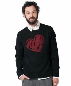 glamb グラム Heart knit サイズ2 黒 ハート ニット