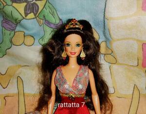 *Mattel*Princess*Dress*Barbie* Barbie * красный платье * кукла * кукла * Princess * европейская одежда * серьги * кольцо * Mattel 