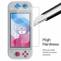 ＃A4【2枚セット】 Nintendo Switch Lite ガラスフィルム 2.5D 硬度9H 飛散防止 指紋防止 高感度タッチ 極高透過率 旭硝子製 耐衝撃_画像3