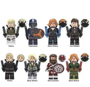 翌日発送　ブラック・ウィドウ 8体セット マーベル　アベンジャーズ　ミニフィグ LEGO 互換 ミニフィギュア w