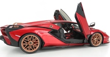  1/18 ランボルギーニ シアン ブラーゴ BURAGO 1/18 LAMBORGHINI SIAN FKP 37 HYBRID 2020 RED MET BU11046R_画像5