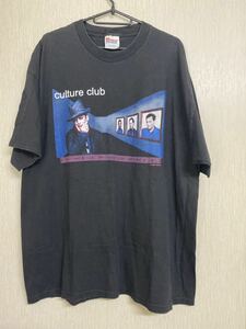 希少　90'S カルチャークラブ　ヴィンテージTシャツ　XL バンドTシャツ　culture club Tシャツ　Hanesタグ　ブラック　コピーライト