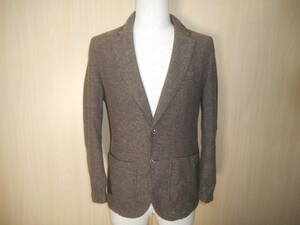 274*TK.TAKEO KIKUCHI шерсть tailored jacket * Takeo Kikuchi 2 Brown ( АО ) world воротник вельвет используя необшитый на спине центральный Benz 3G