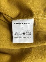 FREAK'S STORE フリークスストア 半袖 ボタンダウンシャツ　S カラシ色_画像5