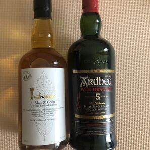家飲&贈答 お酒2本セット:アードベッグ ウィー・ビースティー 5年 ARDBEG 1本;イチローズモルトホワイトラベル1本。