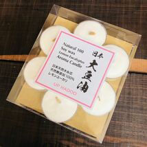 日本Soy wax レモンユーカリ精油 日本木糸芯7個入り 極上アロマキャンドル ソイワックス ユーカリレモン 日本杉檜木糸芯 UP HADOO_画像1