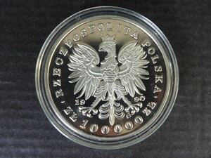当時物【プルーフ完全未使用】ポーランド　1990　100000ズロチ　銀貨　コイン　フレデリック・ショパン