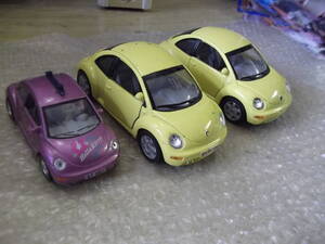 当時物 3台セット VW フォルクスワーゲン ビートル 1/24 WELLY 1/32 サンリオ キティちゃん 現状渡し品 同梱不可