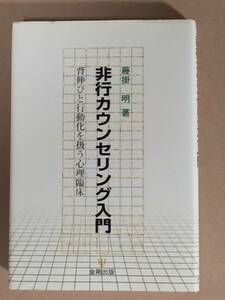 藤掛明『非行カウンセリング入門』金剛出版 2002年