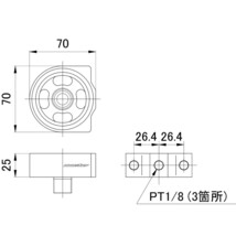 MONSTER SPORT モンスタースポーツ オイルセンサアタッチメント パレット MK21S K6A ターボ センターボルトサイズ:3/4-16UNF 8FFB10_画像4